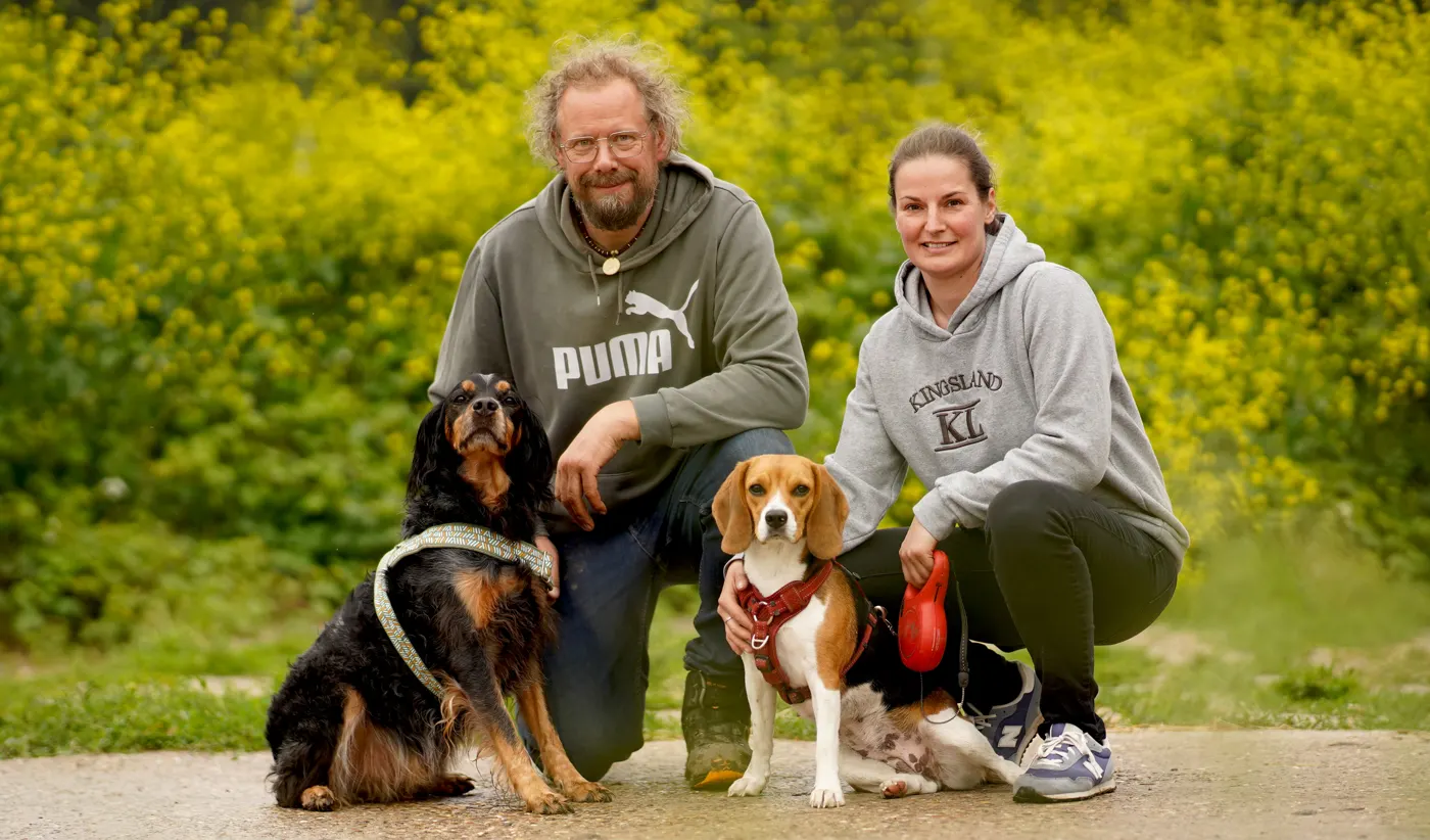 Kelly en Daan met hun honden
